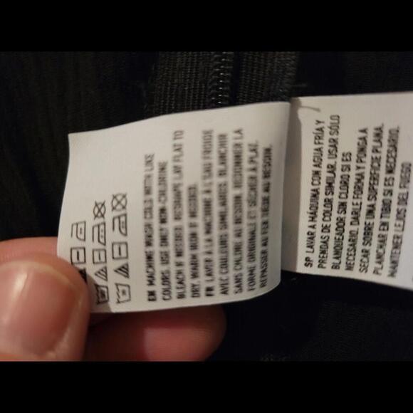 NWOT American Eagle Outfitters small black tie front long sleeve peplum blouse - Picture 5 of 5